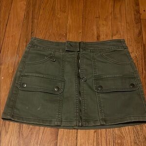 Olive Green Mini Skirt